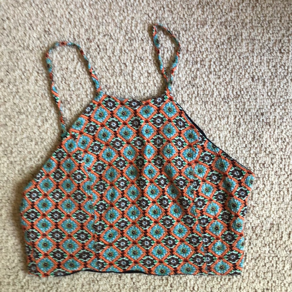 LF Mosaic Halter Crop Top